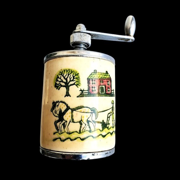 50s Vintage Pepper Grinder Distressed Metlox Poppytrail California Homestead - Picture 1 of 9